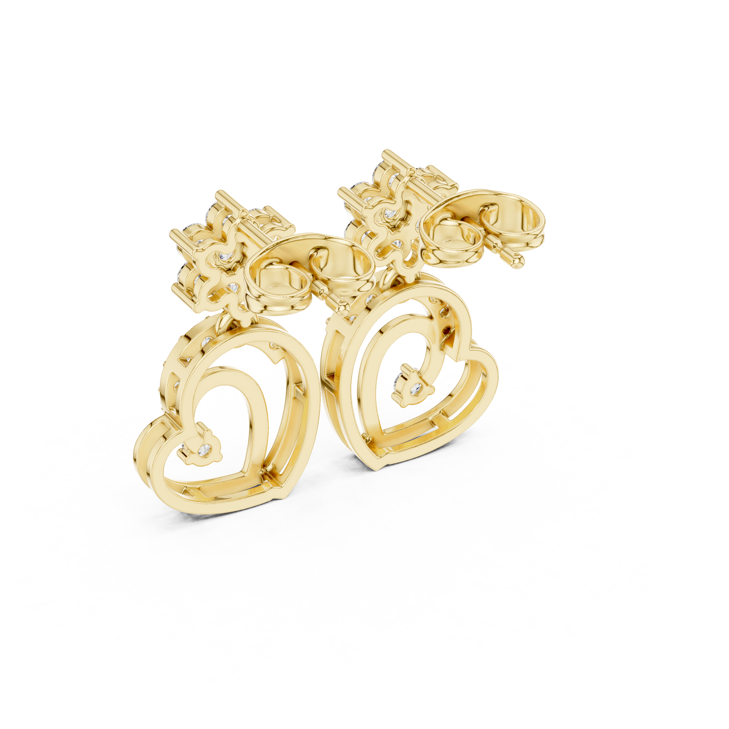 Nova Kiss Interlocked Hearts | Floral Diamond Bloom Cluster | Wear Your Love Brilliance