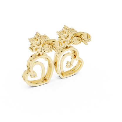 Nova Kiss Interlocked Hearts | Floral Diamond Bloom Cluster | Wear Your Love Brilliance