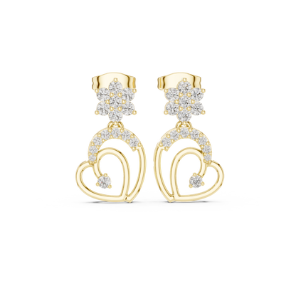 Nova Kiss Interlocked Hearts | Floral Diamond Bloom Cluster | Wear Your Love Brilliance