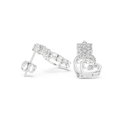 Nova Kiss Interlocked Hearts | Floral Diamond Bloom Cluster | Wear Your Love Brilliance