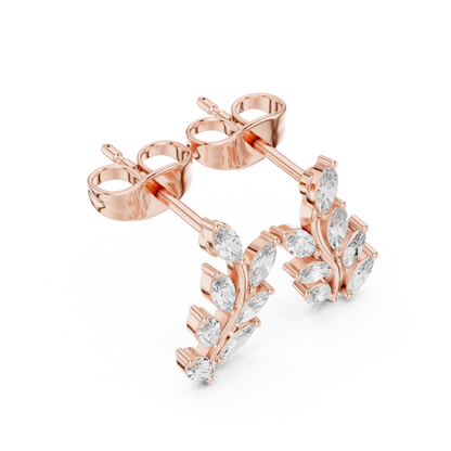 Celestial Vine Radiance Marquise Earrings Blooming Sparkle Artistry in Luxe Modern Elegance