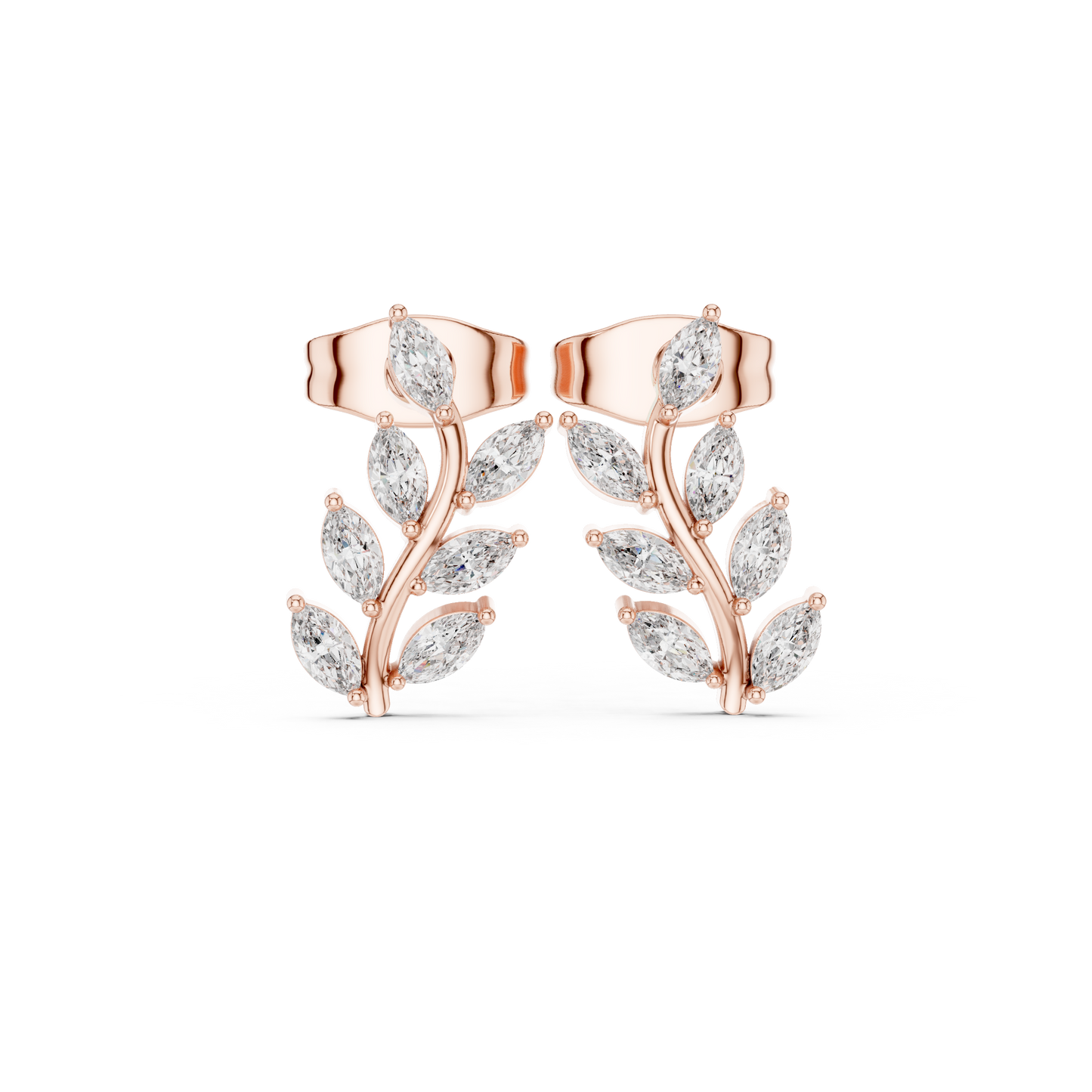 Celestial Vine Radiance Marquise Earrings Blooming Sparkle Artistry in Luxe Modern Elegance