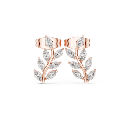 Celestial Vine Radiance Marquise Earrings Blooming Sparkle Artistry in Luxe Modern Elegance