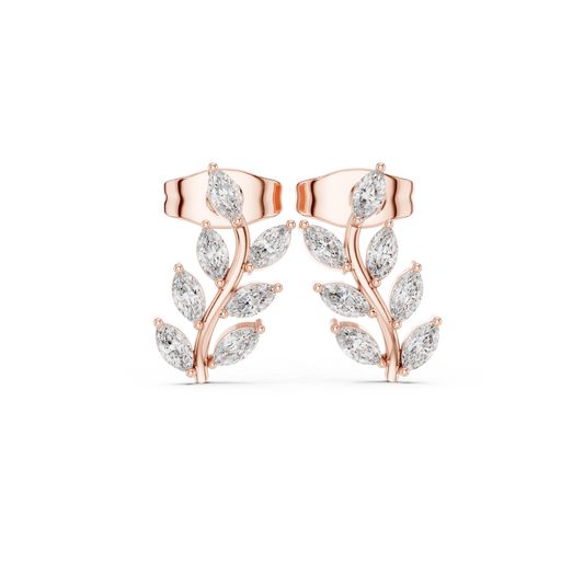 Celestial Vine Radiance Marquise Earrings Blooming Sparkle Artistry in Luxe Modern Elegance
