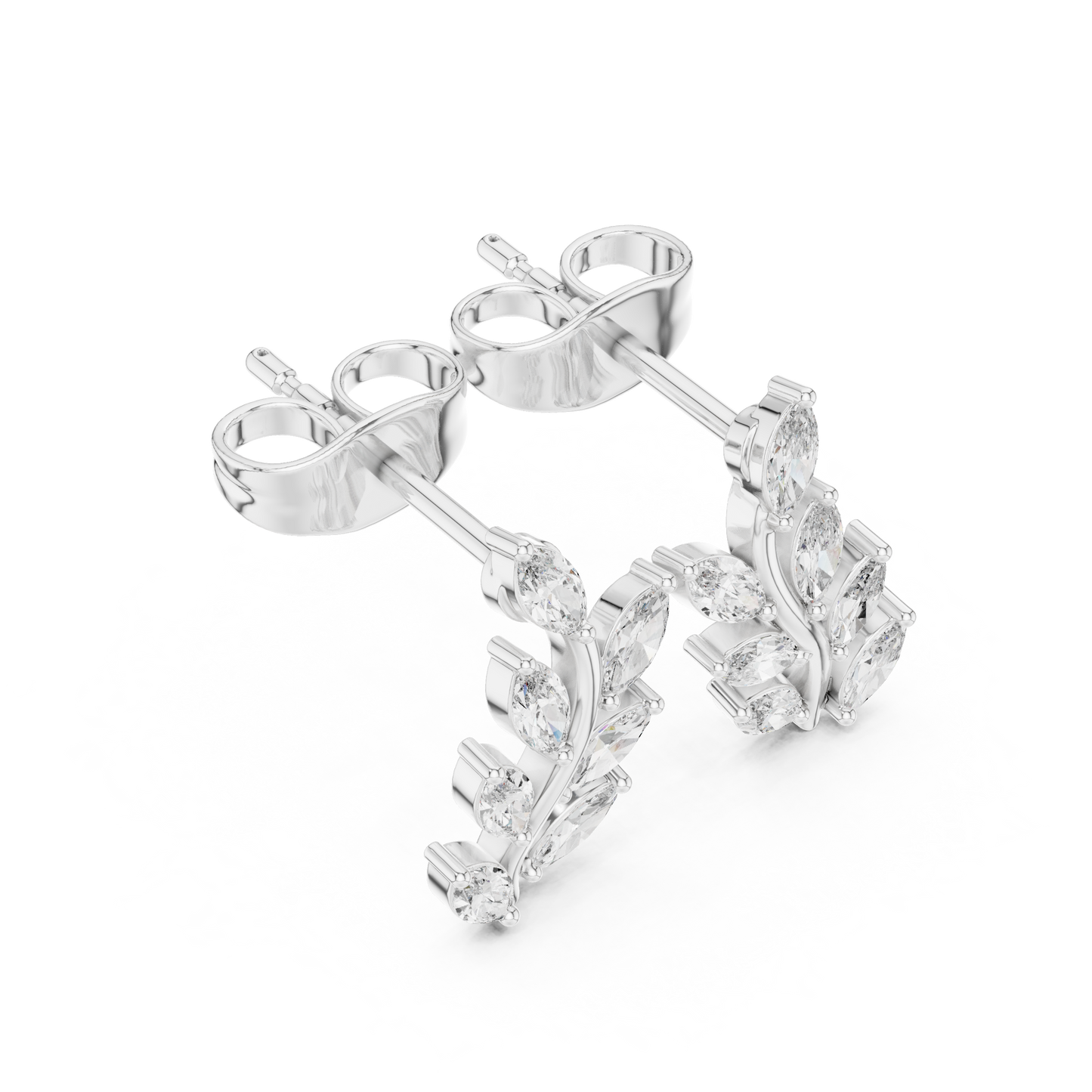 Celestial Vine Radiance Marquise Earrings Blooming Sparkle Artistry in Luxe Modern Elegance