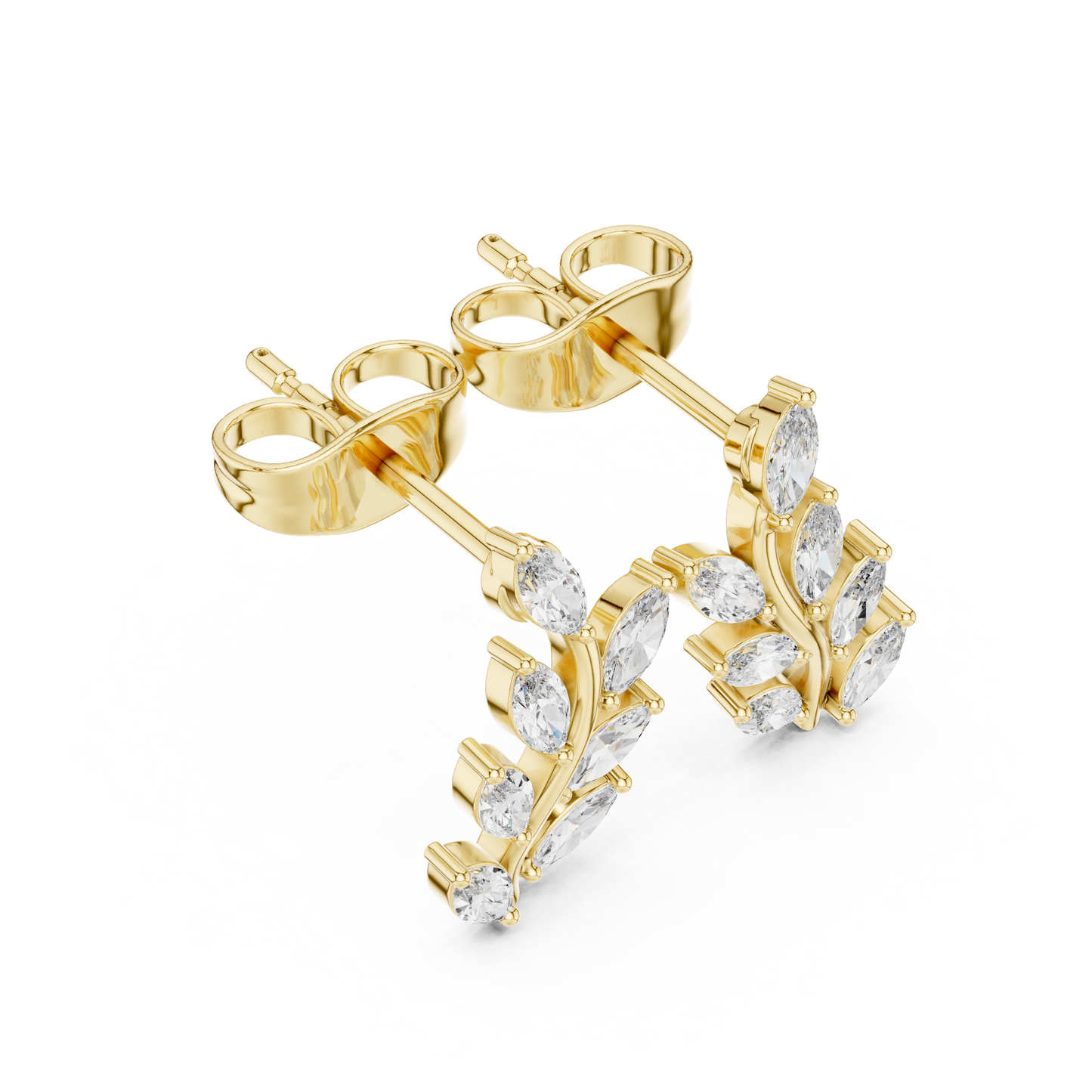 Celestial Vine Radiance Marquise Earrings Blooming Sparkle Artistry in Luxe Modern Elegance