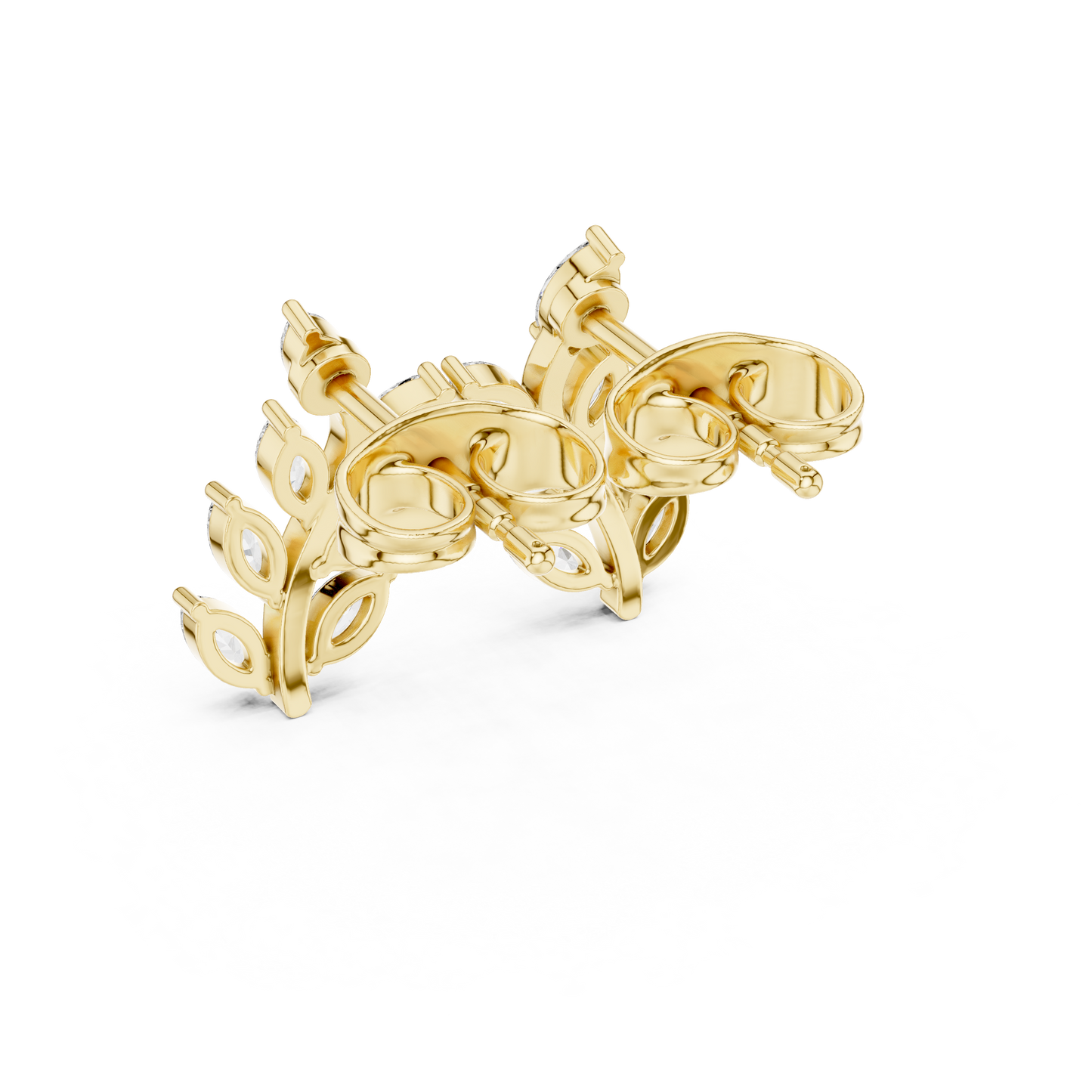 Celestial Vine Radiance Marquise Earrings Blooming Sparkle Artistry in Luxe Modern Elegance