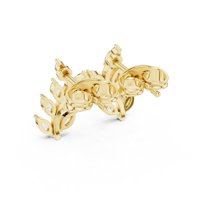 Celestial Vine Radiance Marquise Earrings Blooming Sparkle Artistry in Luxe Modern Elegance