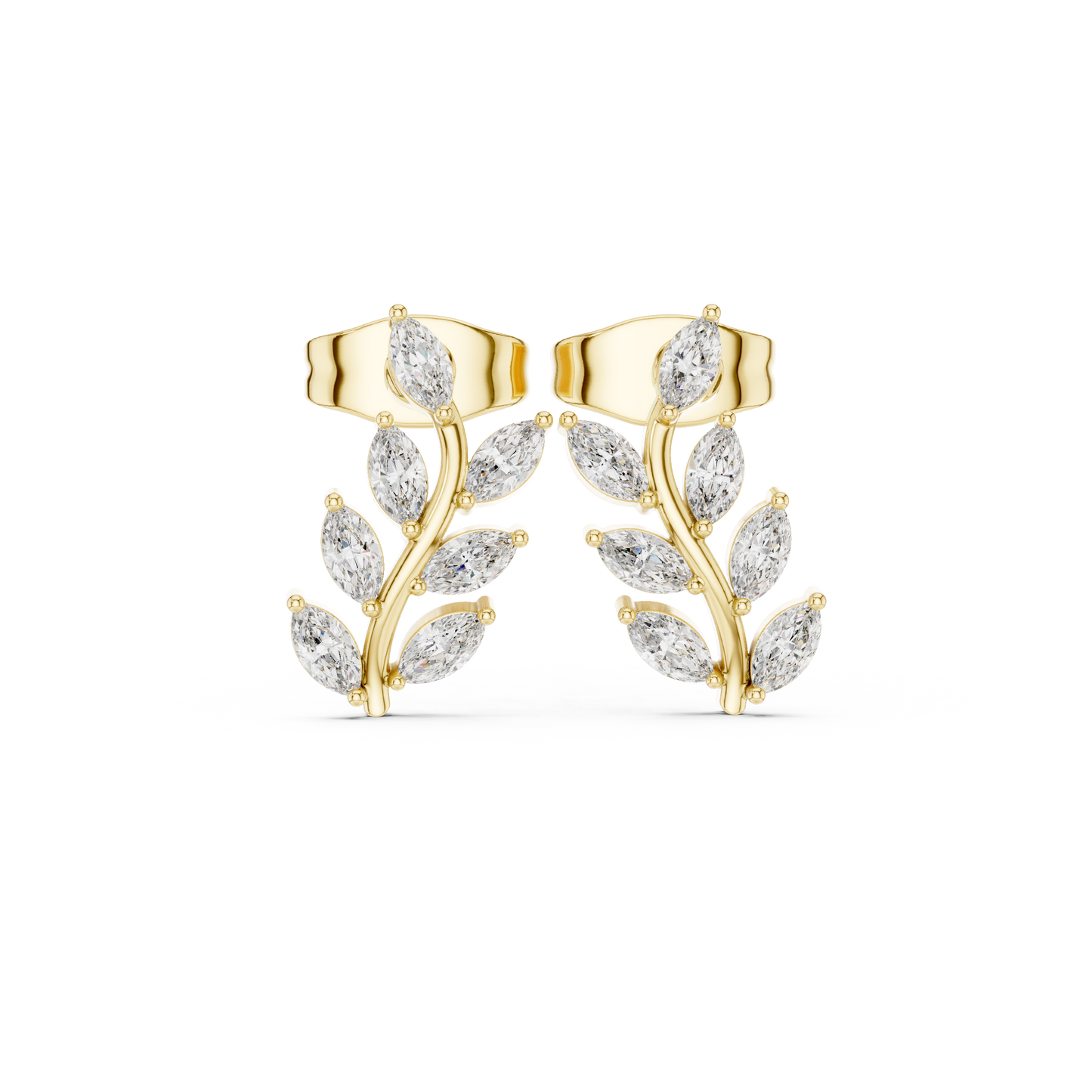 Celestial Vine Radiance Marquise Earrings Blooming Sparkle Artistry in Luxe Modern Elegance