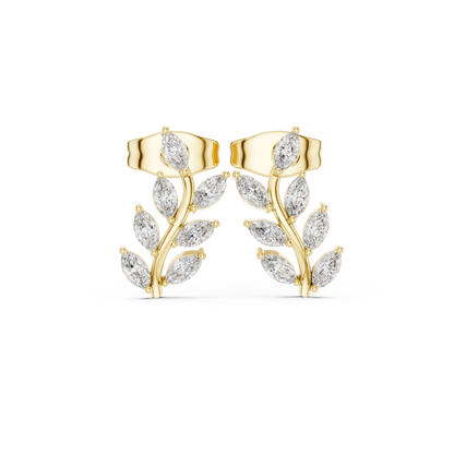 Celestial Vine Radiance Marquise Earrings Blooming Sparkle Artistry in Luxe Modern Elegance