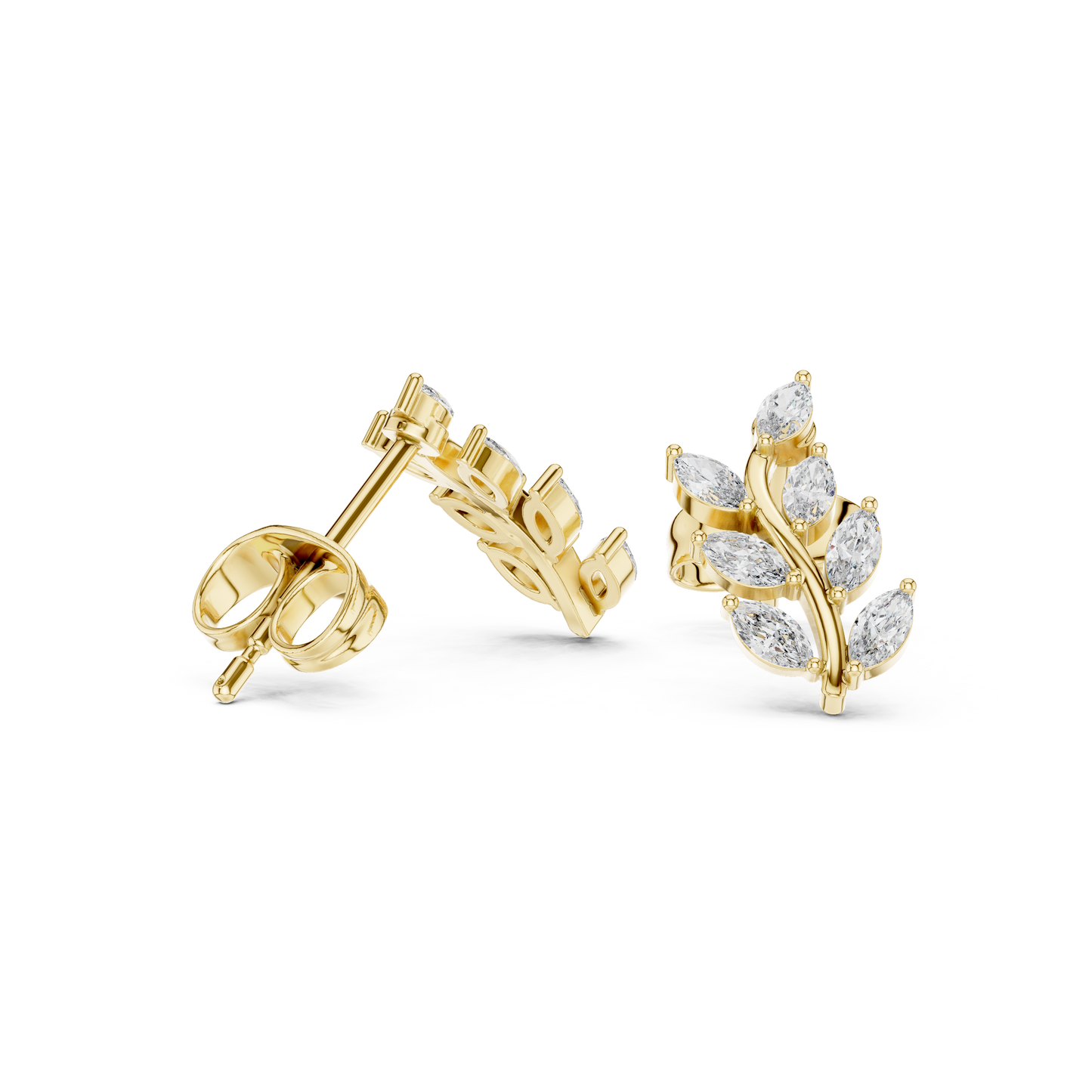 Celestial Vine Radiance Marquise Earrings Blooming Sparkle Artistry in Luxe Modern Elegance