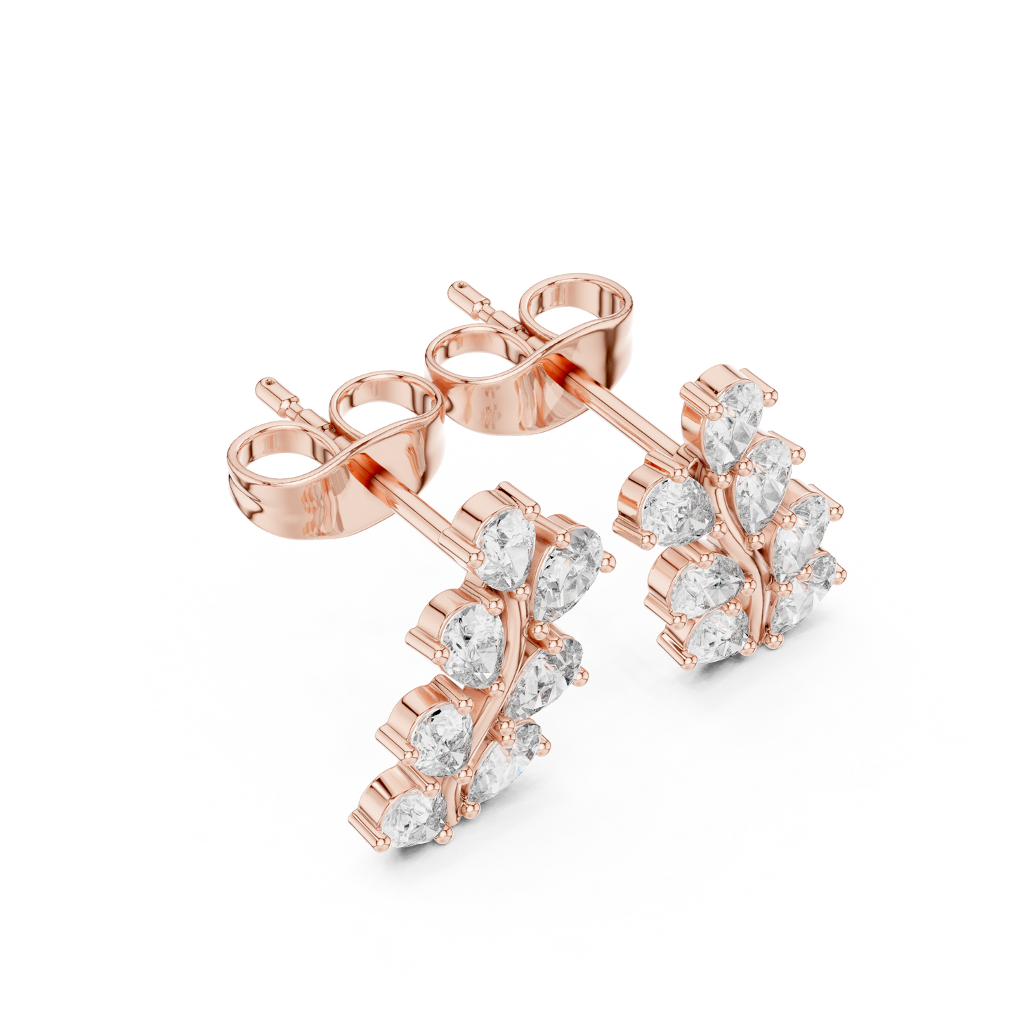 Elysian Branchlight Diamond Earrings – Couture Floral Sparkle Studs - gift for anniversaries