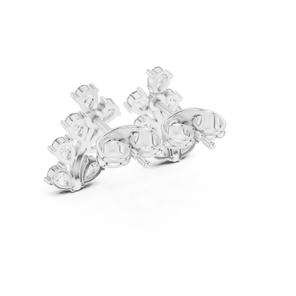 Elysian Branchlight Diamond Earrings – Couture Floral Sparkle Studs - gift for anniversaries