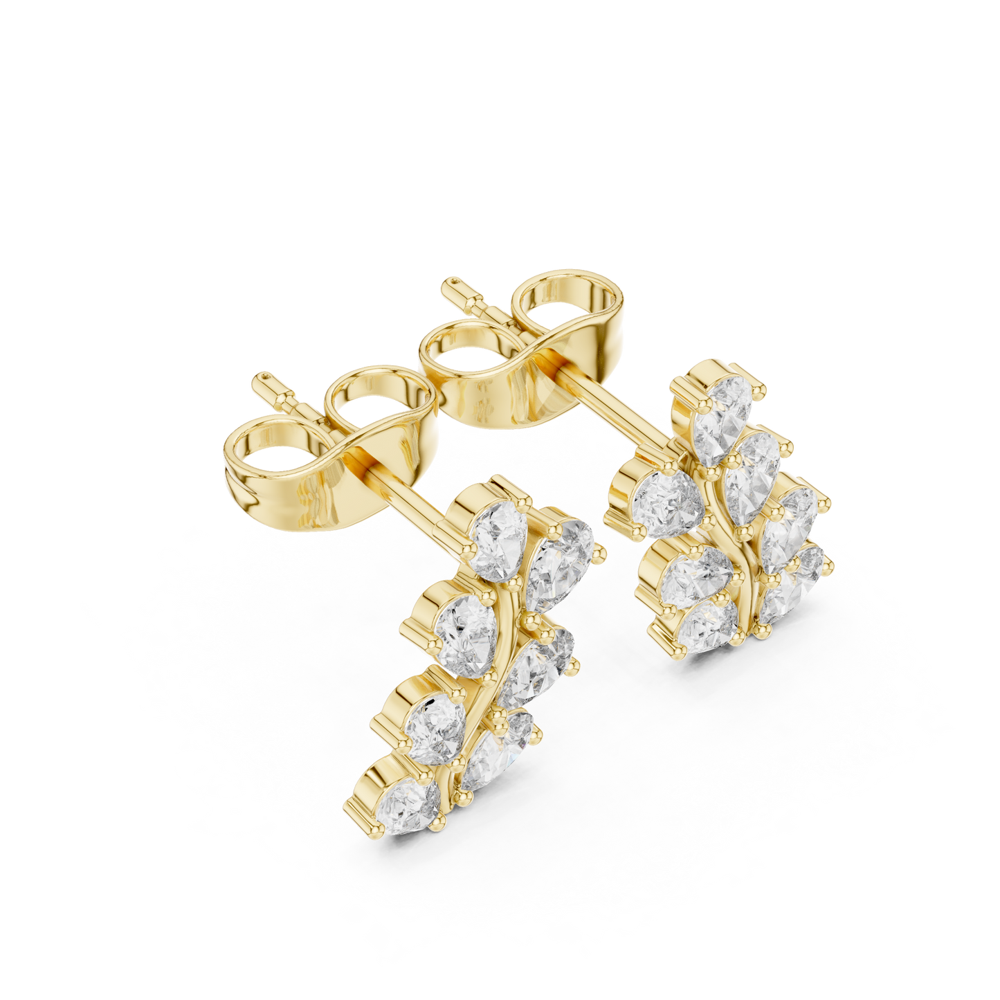Elysian Branchlight Diamond Earrings – Couture Floral Sparkle Studs - gift for anniversaries