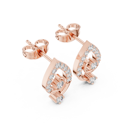 Veloura Swirl Diamond Stud Earrings | Elevated Teardrop Silhouette | Luxe Everyday Studs