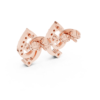 Veloura Swirl Diamond Stud Earrings | Elevated Teardrop Silhouette | Luxe Everyday Studs