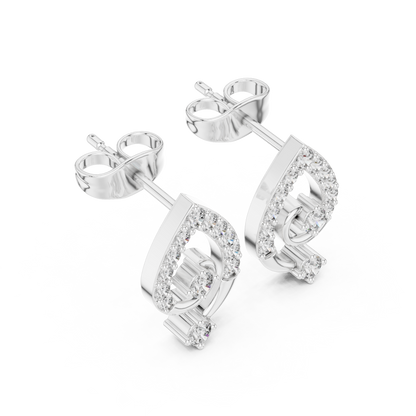 Veloura Swirl Diamond Stud Earrings | Elevated Teardrop Silhouette | Luxe Everyday Studs