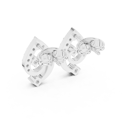 Veloura Swirl Diamond Stud Earrings | Elevated Teardrop Silhouette | Luxe Everyday Studs