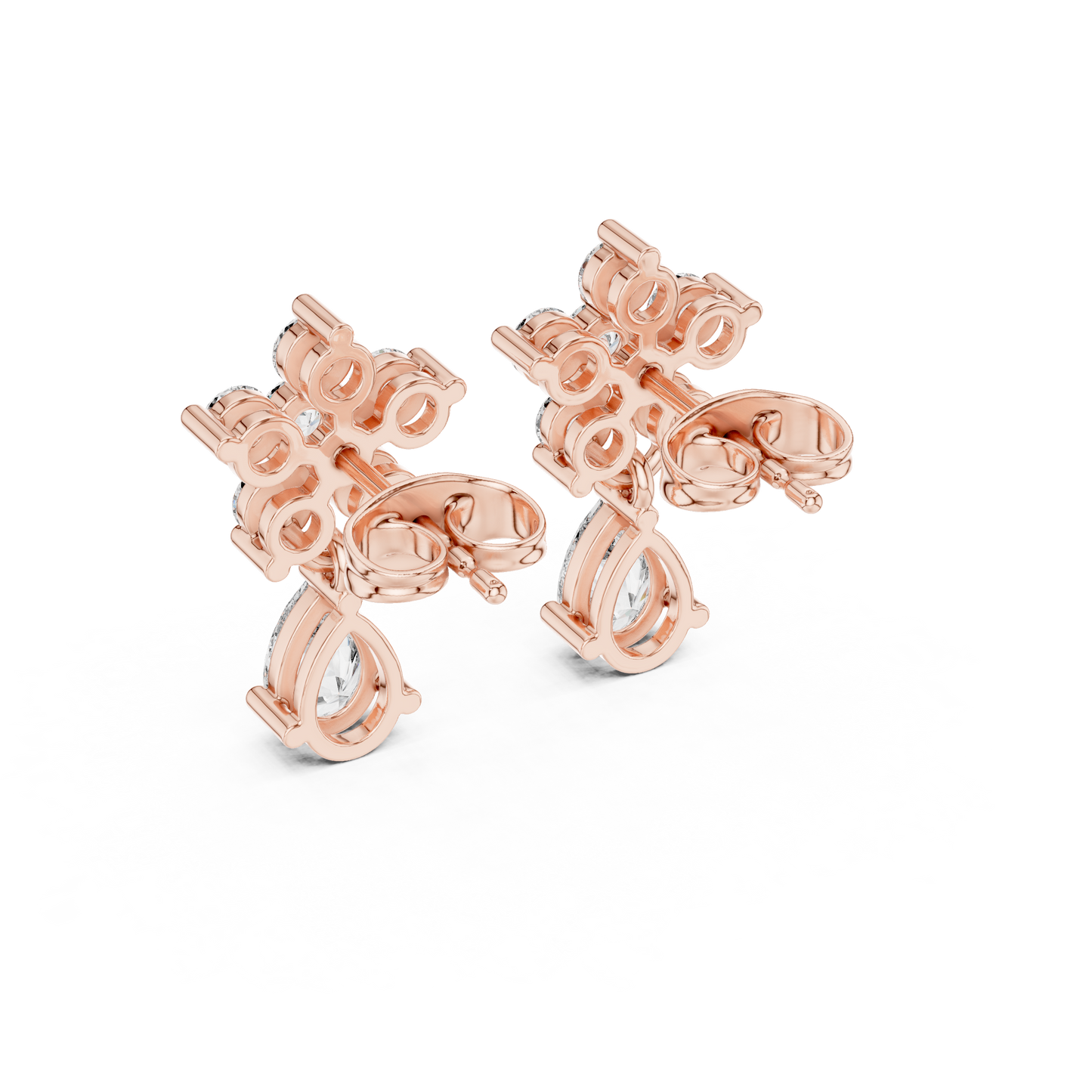 Étoile Petaline Crown-Cut Diamond Droplets – Luxe Bridal Ornament - Bridesmaid & Special Occasion Jewelry