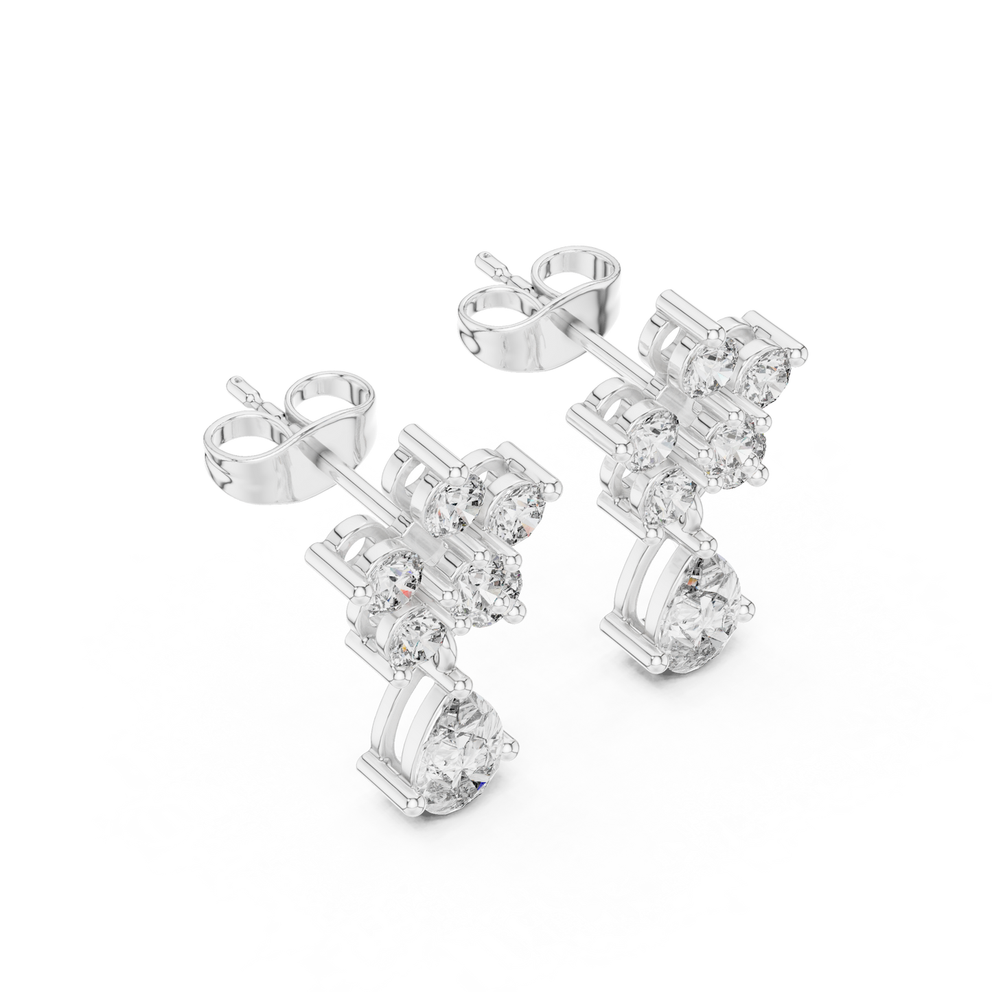 Étoile Petaline Crown-Cut Diamond Droplets – Luxe Bridal Ornament - Bridesmaid & Special Occasion Jewelry