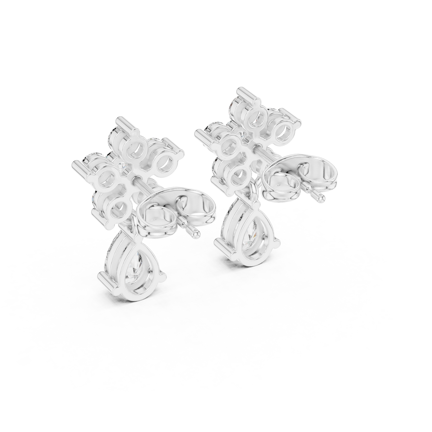 Étoile Petaline Crown-Cut Diamond Droplets – Luxe Bridal Ornament - Bridesmaid & Special Occasion Jewelry