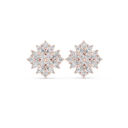 PrismLayered Starbloom Convergence Studs Shifting Through Luxe-Petal Dimensions - Gift For Her