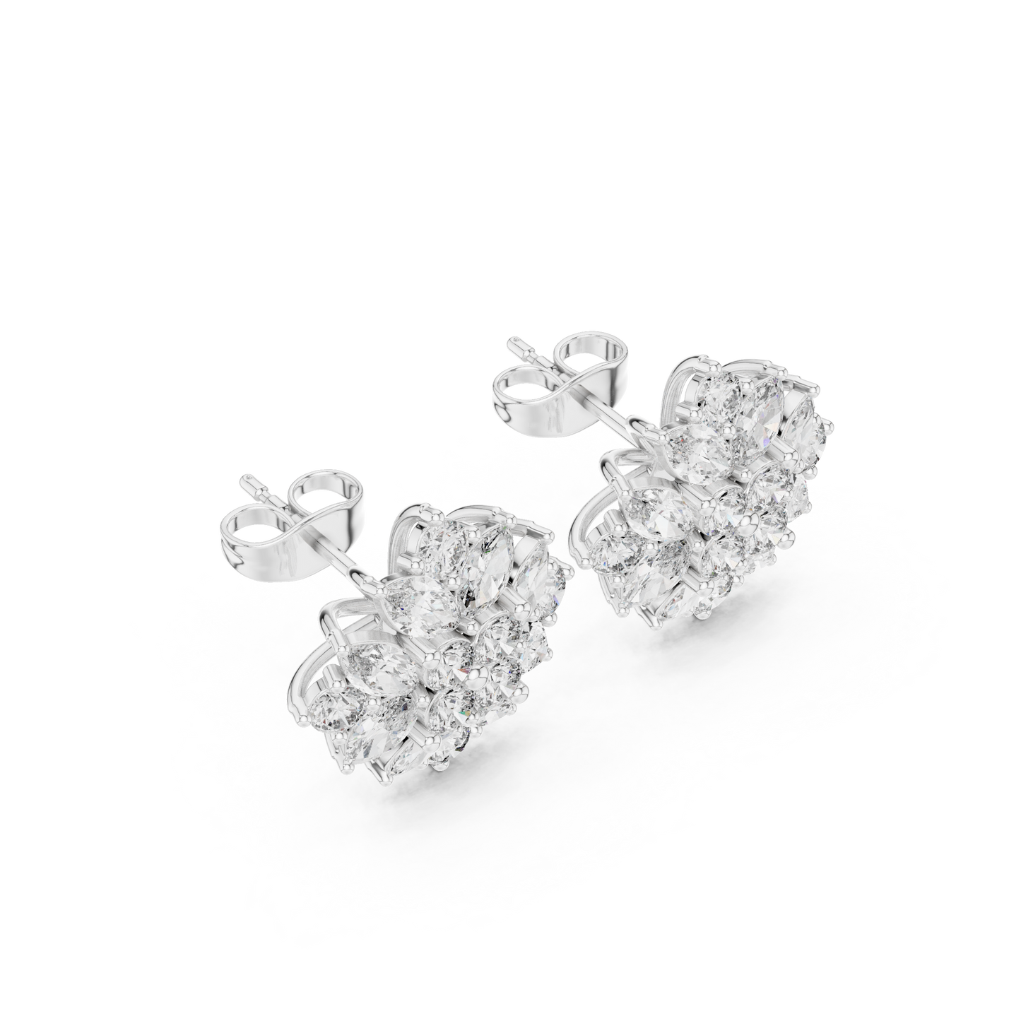 PrismLayered Starbloom Convergence Studs Shifting Through Luxe-Petal Dimensions - Gift For Her