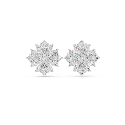 PrismLayered Starbloom Convergence Studs Shifting Through Luxe-Petal Dimensions - Gift For Her