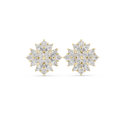 PrismLayered Starbloom Convergence Studs Shifting Through Luxe-Petal Dimensions - Gift For Her