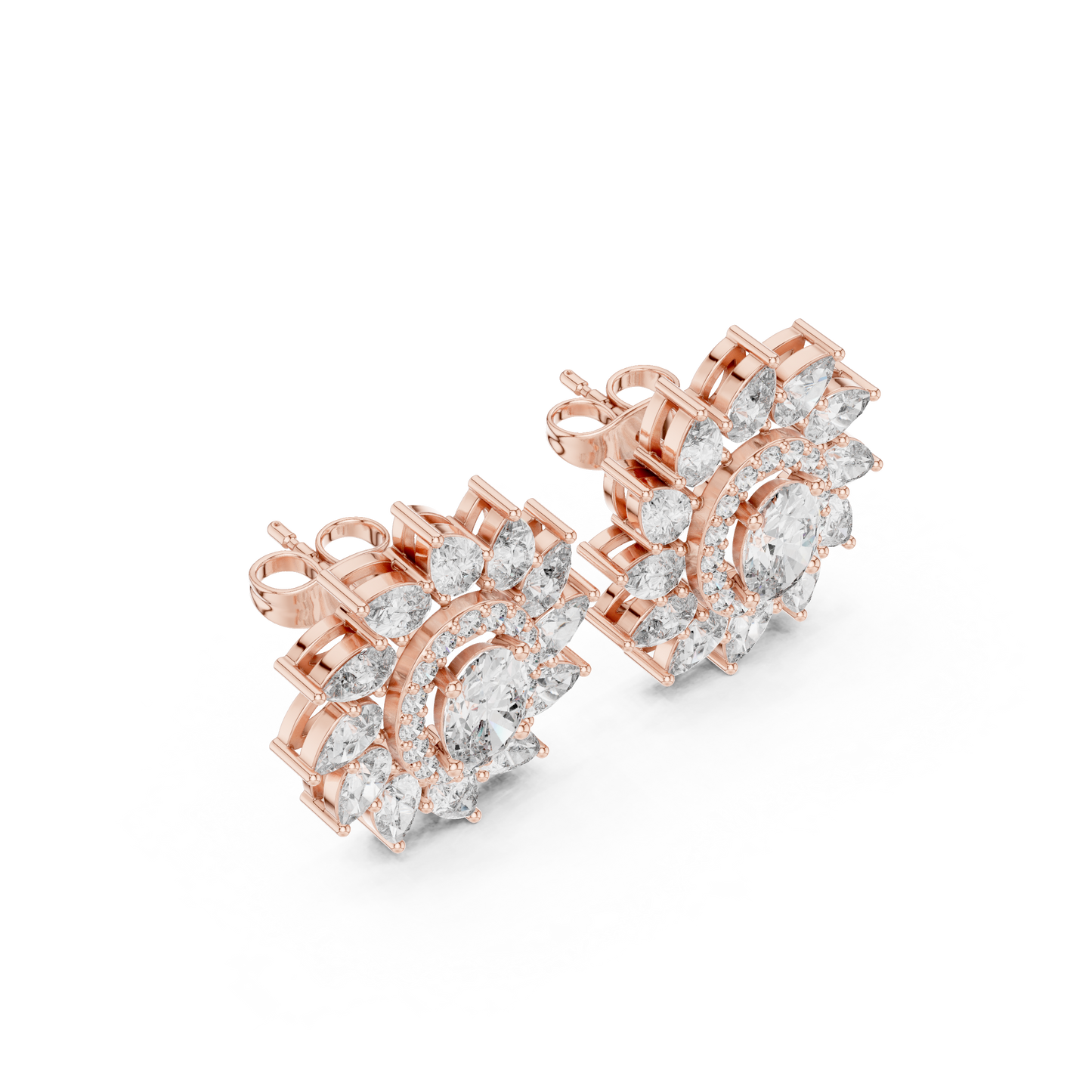 Vyridian Starpetal Halo Crest • Oval-Beam Center Shaped by Cosmic Marquise Halo - Gift For Her