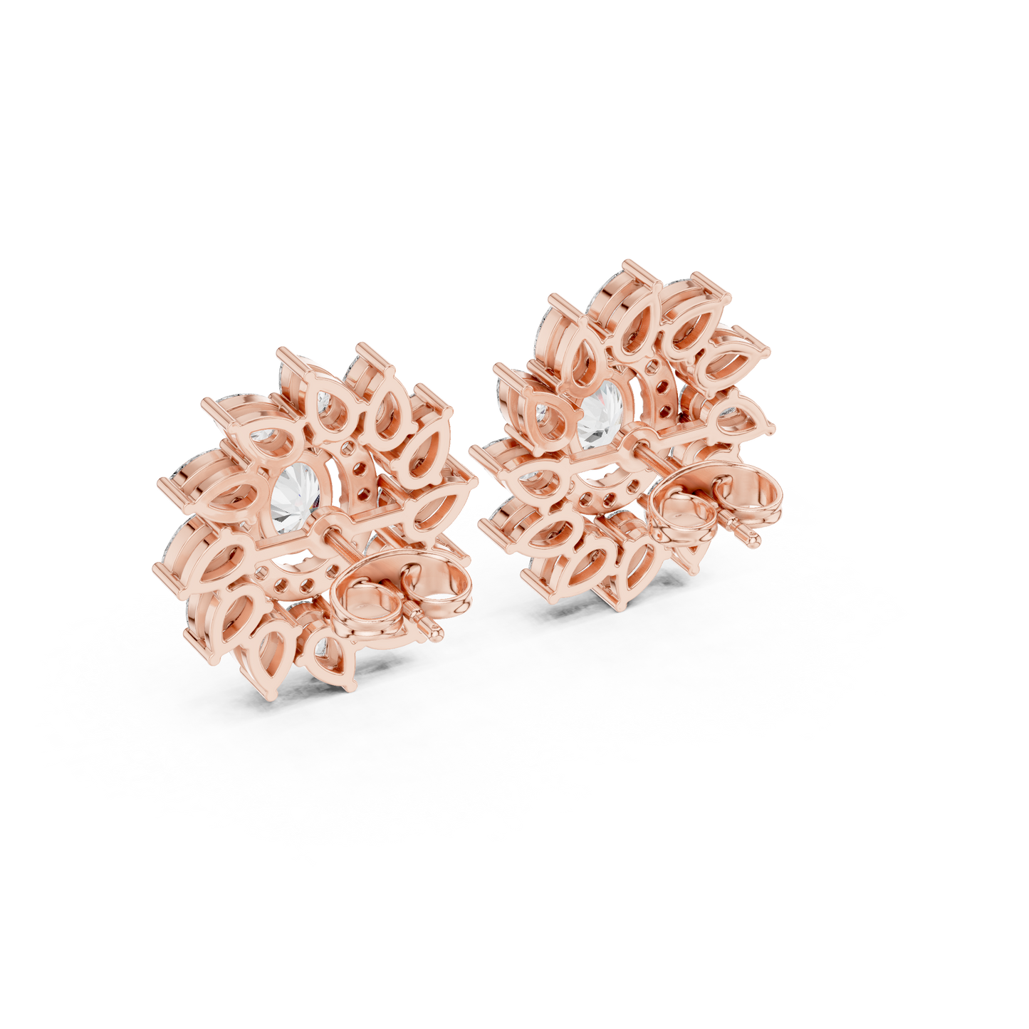 Vyridian Starpetal Halo Crest • Oval-Beam Center Shaped by Cosmic Marquise Halo - Gift For Her