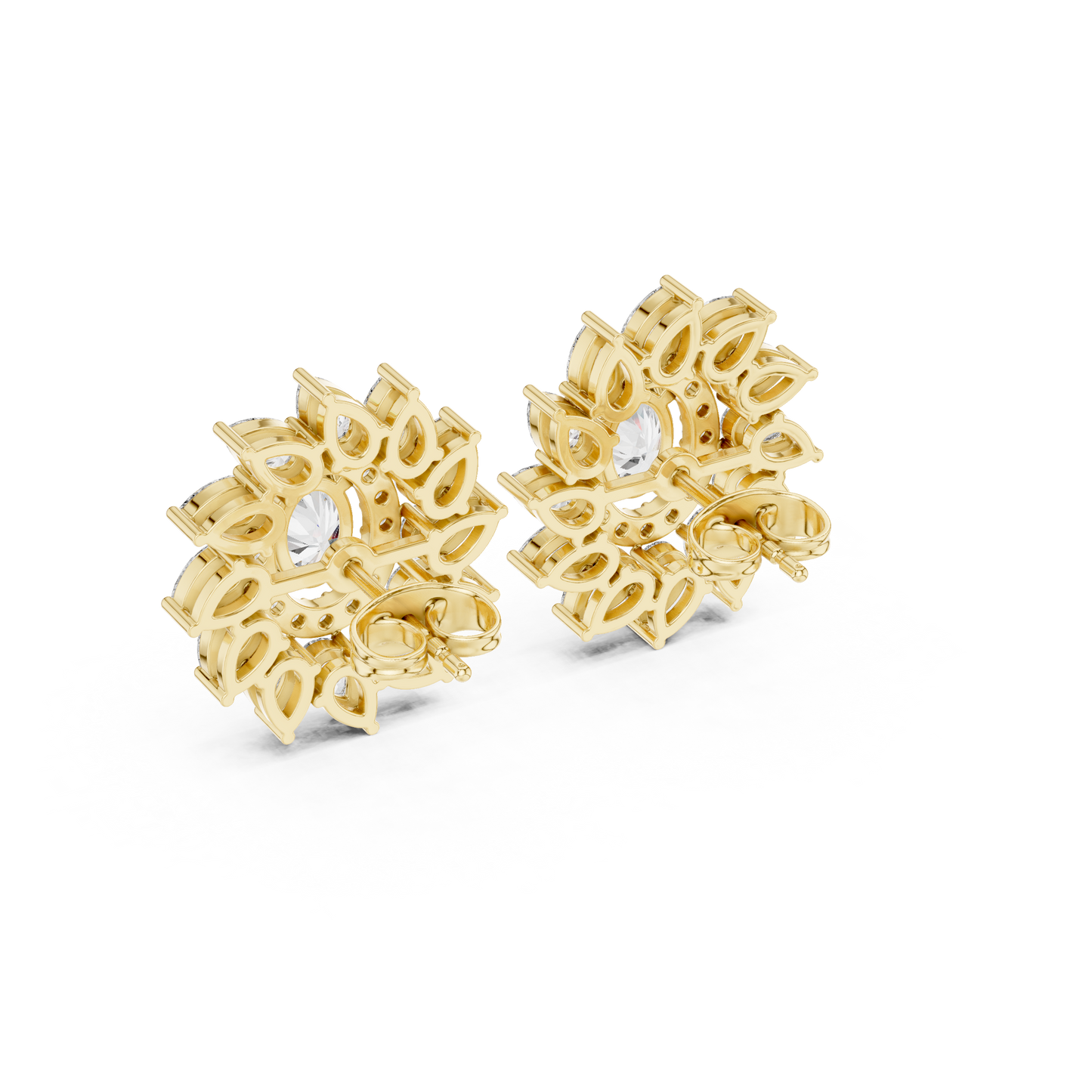 Vyridian Starpetal Halo Crest • Oval-Beam Center Shaped by Cosmic Marquise Halo - Gift For Her