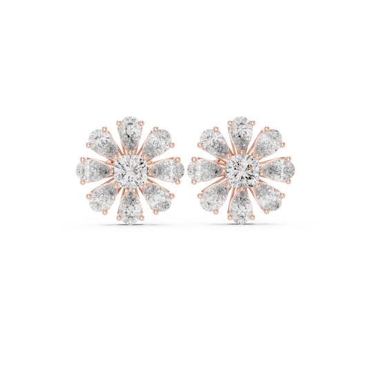 Virellon StarFloret – Pulse-Carved Diamond Bloom in Astral Luxe Setting - Engagement Gift For Her