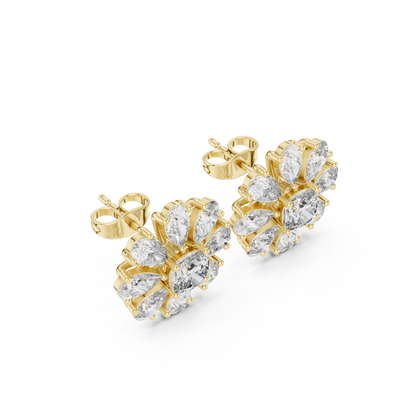 Virellon StarFloret – Pulse-Carved Diamond Bloom in Astral Luxe Setting - Engagement Gift For Her