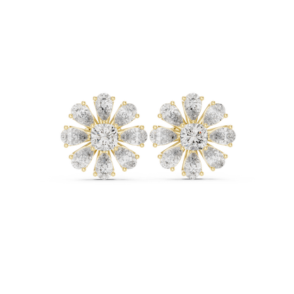 Virellon StarFloret – Pulse-Carved Diamond Bloom in Astral Luxe Setting - Engagement Gift For Her