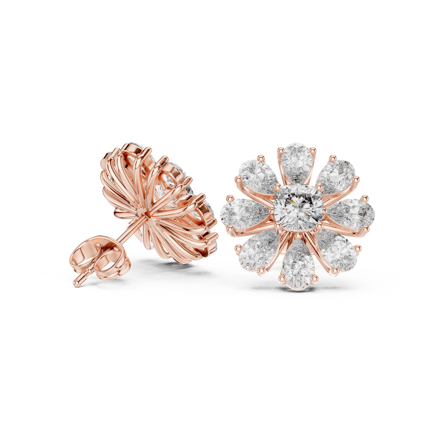 Virellon StarFloret – Pulse-Carved Diamond Bloom in Astral Luxe Setting - Engagement Gift For Her