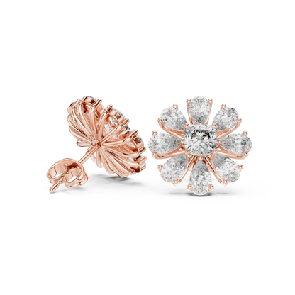 Virellon StarFloret – Pulse-Carved Diamond Bloom in Astral Luxe Setting - Engagement Gift For Her