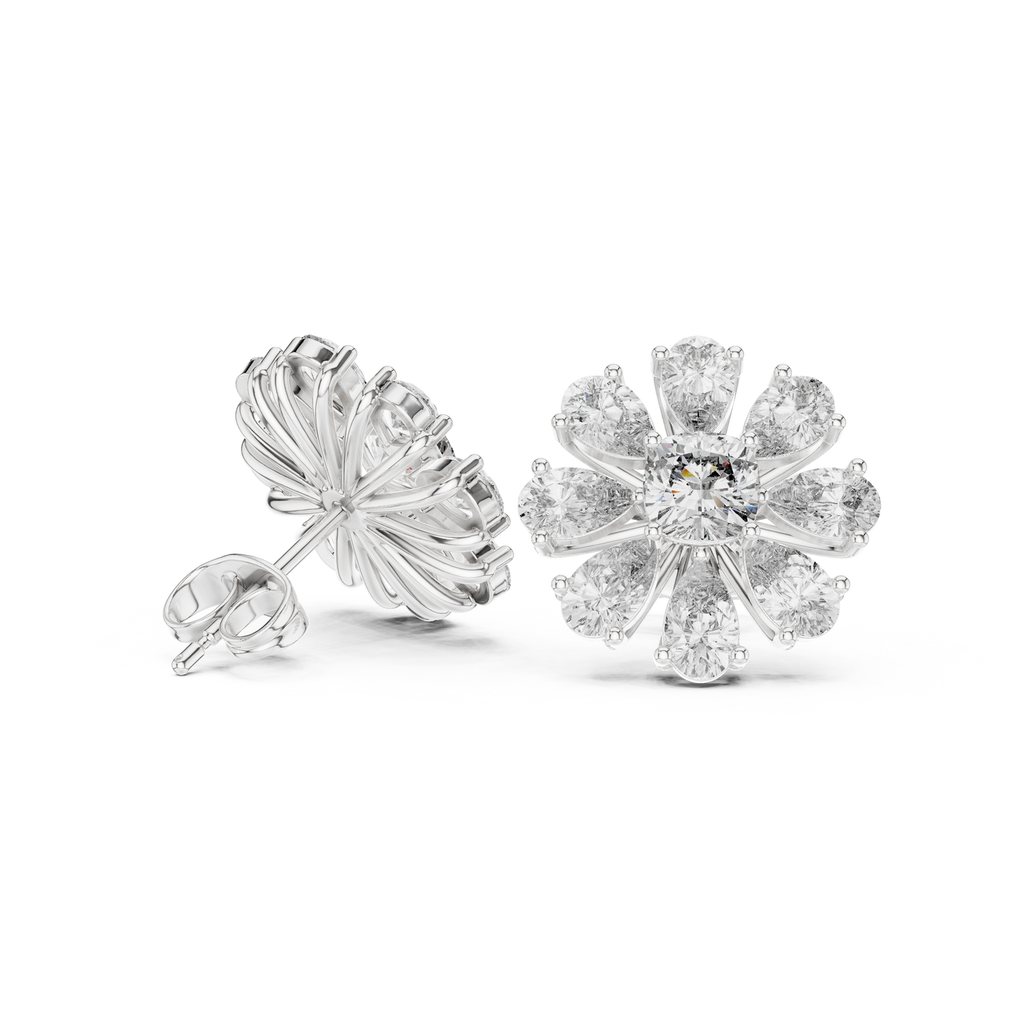 Virellon StarFloret – Pulse-Carved Diamond Bloom in Astral Luxe Setting - Engagement Gift For Her