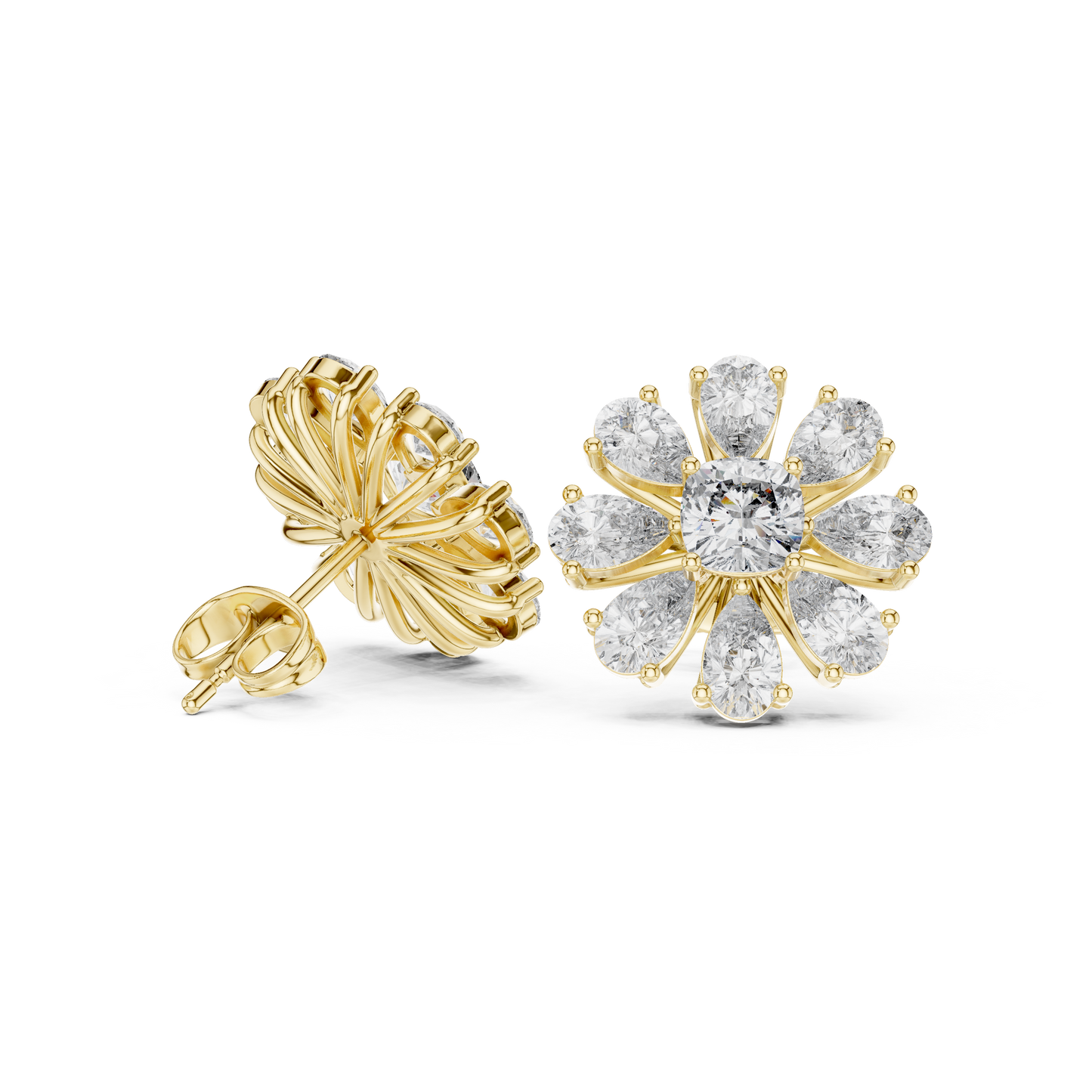 Virellon StarFloret – Pulse-Carved Diamond Bloom in Astral Luxe Setting - Engagement Gift For Her