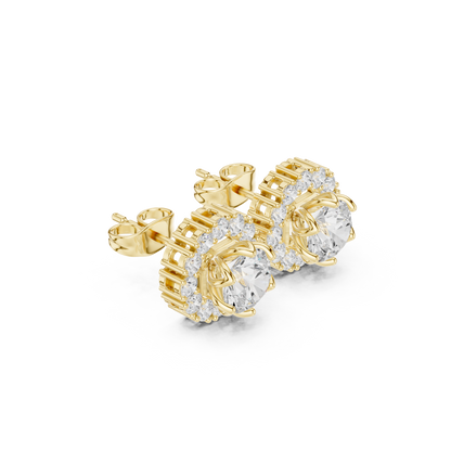 Celestigraph Quantum Halo Flux–Borne Radiant Nexus Studs — Gift For Her  Engagement And Anniversary