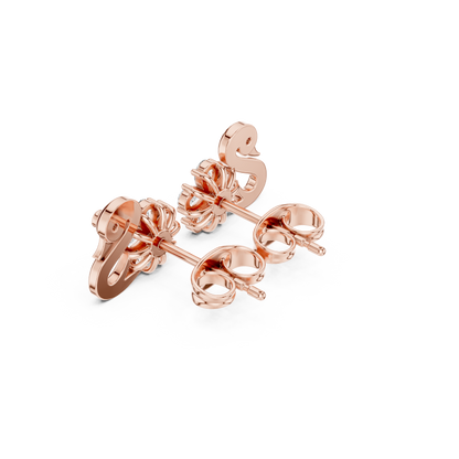 Initial Bloom Spark Elegance | Petal-Carved Luxe Symbols | Dazzling Script Forms Crafted Gracefully