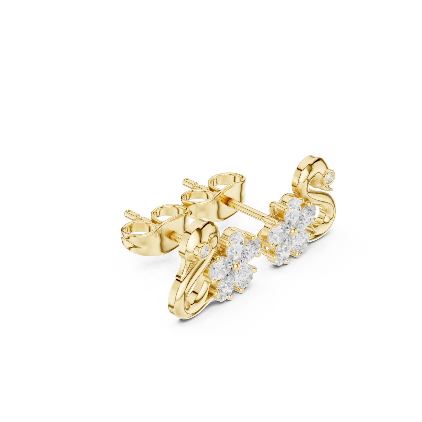 Initial Bloom Spark Elegance | Petal-Carved Luxe Symbols | Dazzling Script Forms Crafted Gracefully