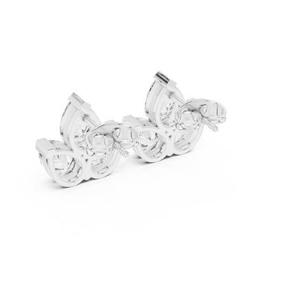 Triple Pear Diamond Look Moissanite Earrings | Elegant Gold Studs | Minimalist Moissanite Stud Earrings for Women | Pear Shape Diamond Alternative