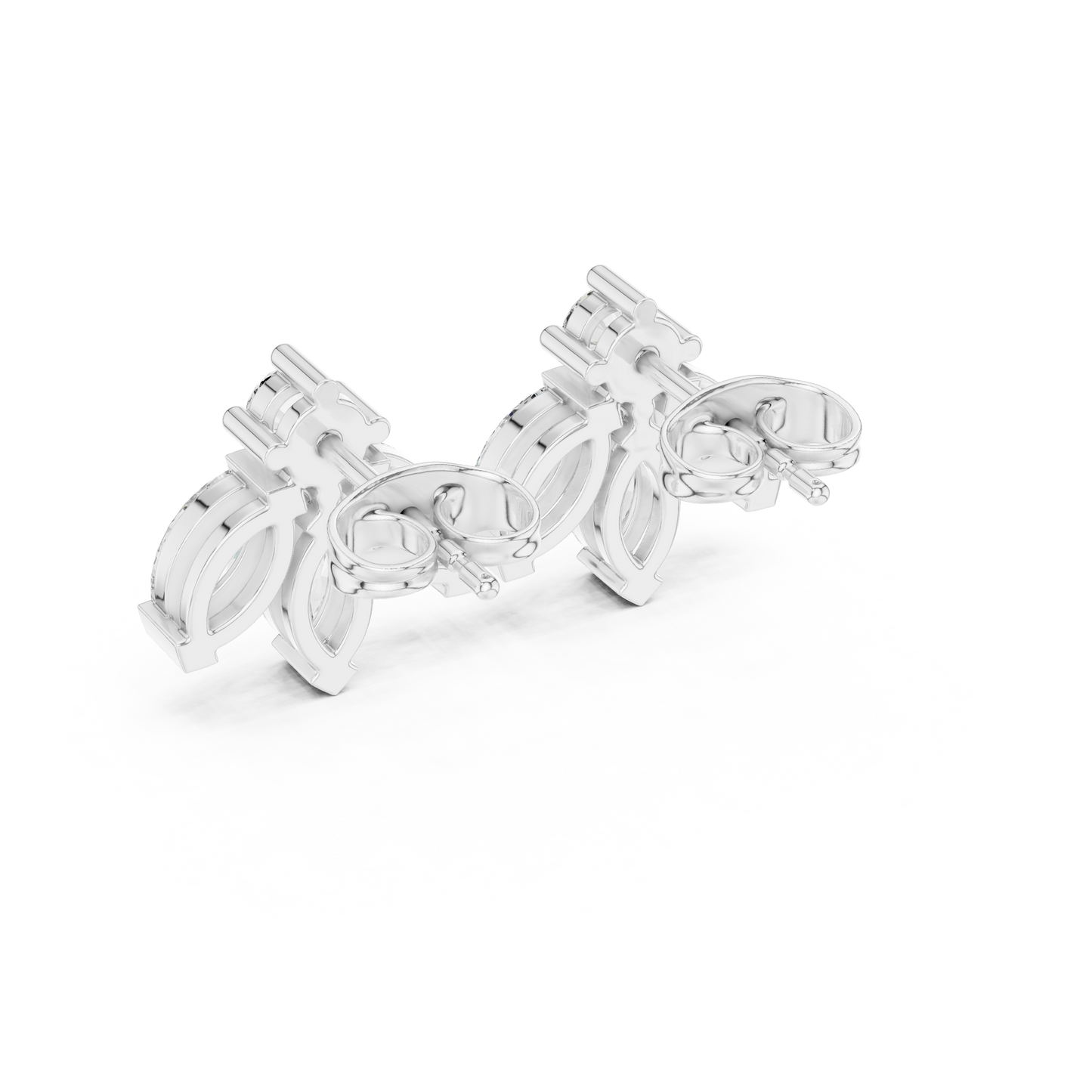 Multi-Marquise Diamond Studs | Elegant Fan-Cluster Earrings | Timeless Gold Everyday Jewelry | Gift for Her