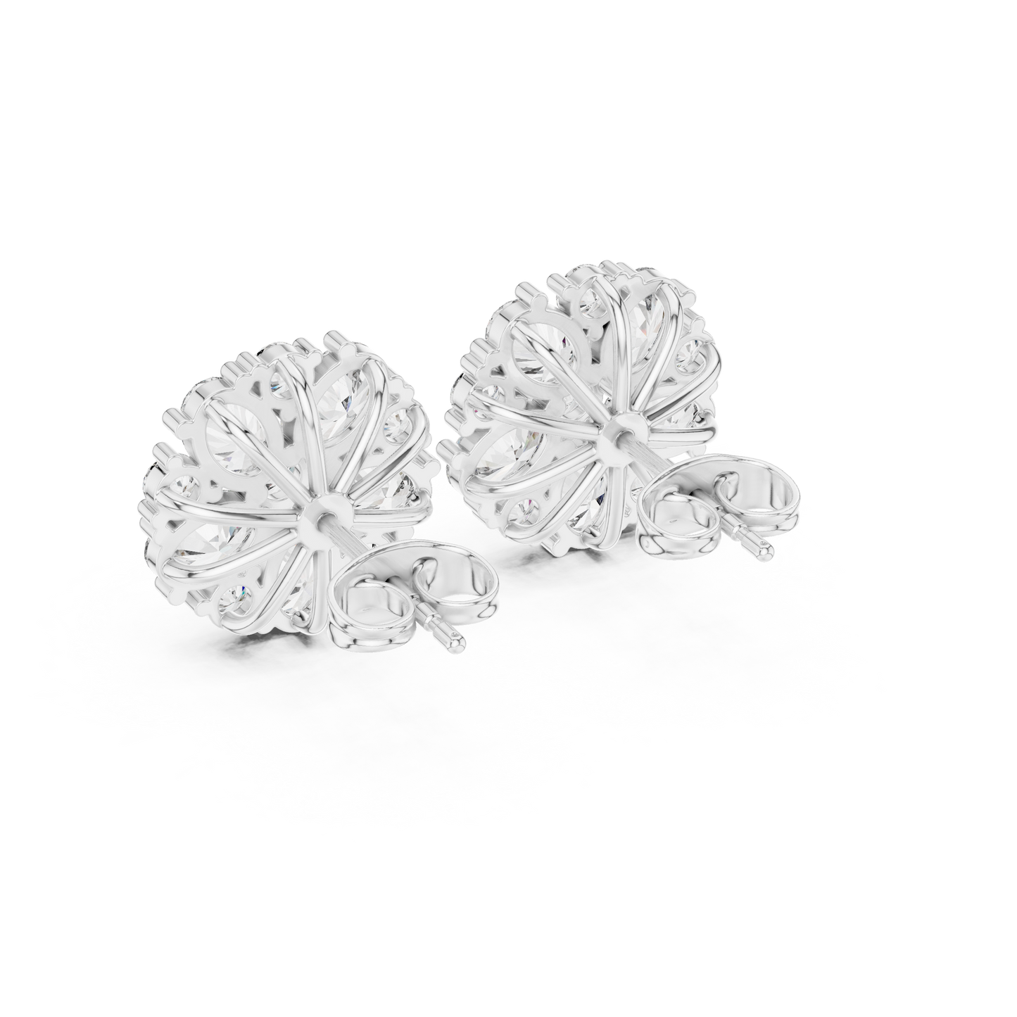 Blazing Cluster Diamond Studs · High-Sparkle Gold Earrings · Wedding & Daily Wear · Handcrafted Gold Luxury