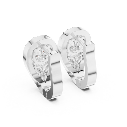 Goddess Teardrop Diamond Earrings | Halo Lab Stone  Studs | Elegant Gold Earrings