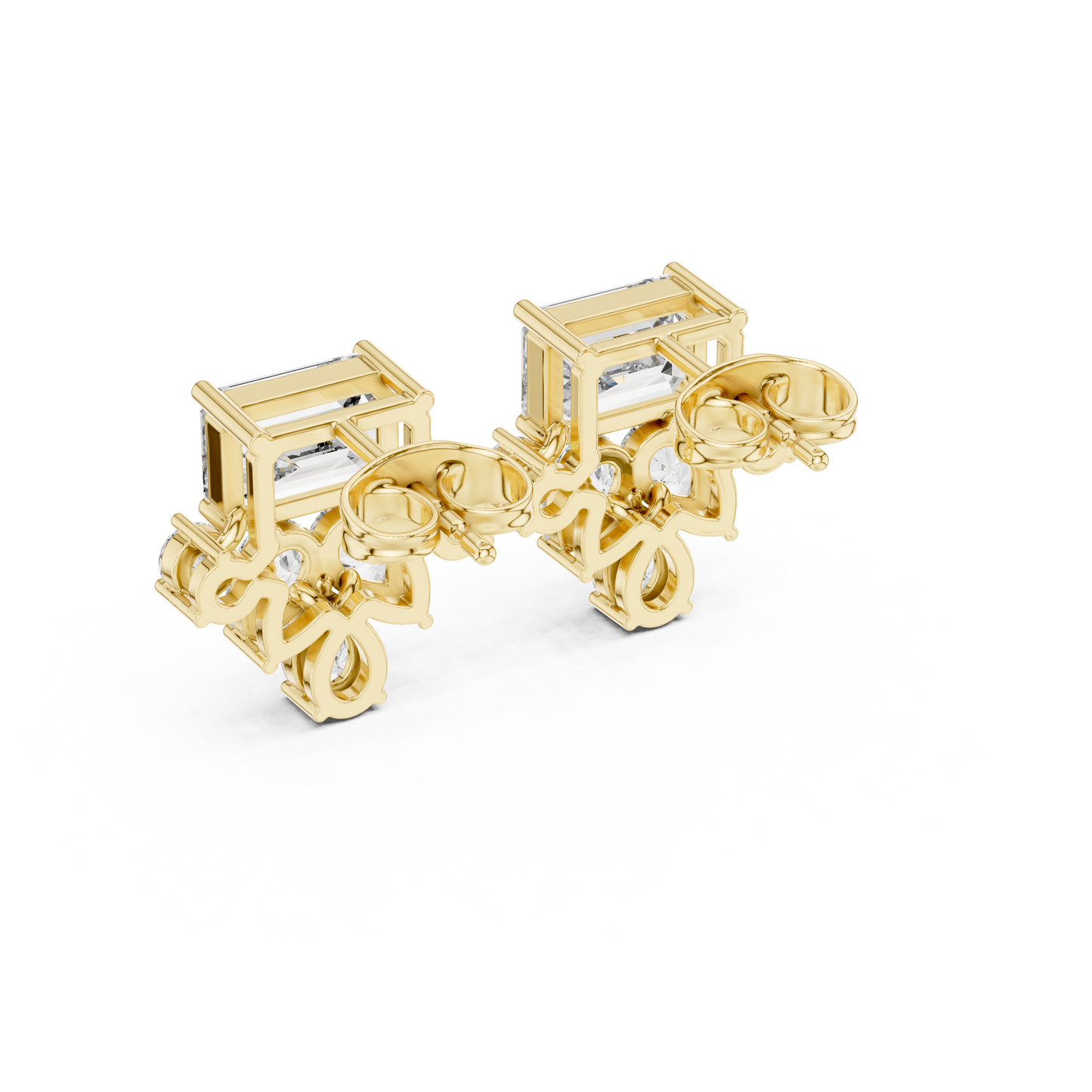 Monarch Emerald Cluster Studs • Heirloom Floral Diamonds • Refined Boutique Luxury • Iconic Glamour Edition