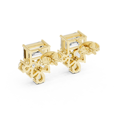 Monarch Emerald Cluster Studs • Heirloom Floral Diamonds • Refined Boutique Luxury • Iconic Glamour Edition