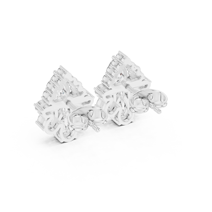 Lyrix Pear-Bloom Diamond Studs • Multi-Stone Radiant Cluster • Opulent Fine Gold Adornments