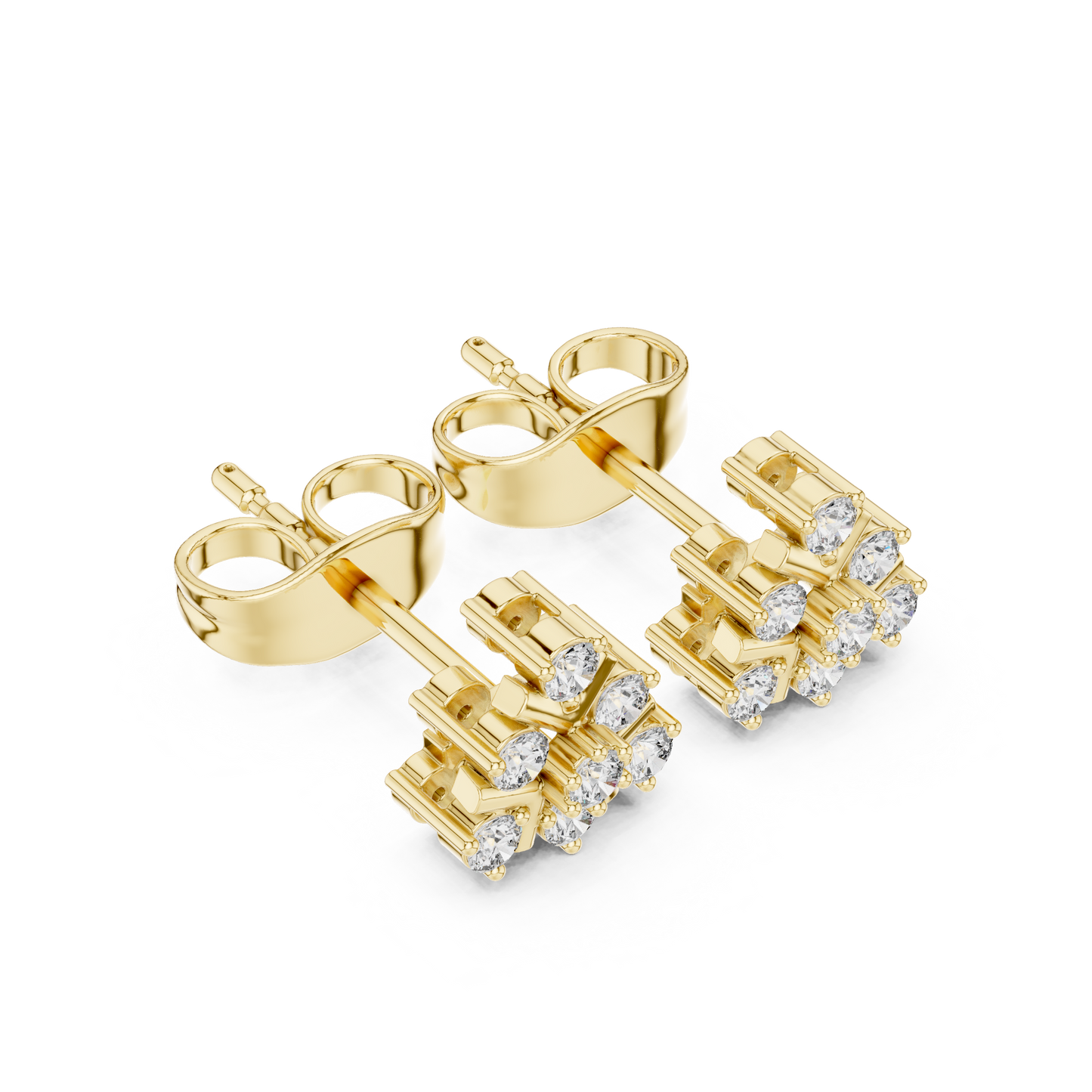 Quiet Wealth Diamond Stud Earrings | Modern Heirloom Jewelry | Discrete Luxury Diamond Stud Earrings | Elite Design Language